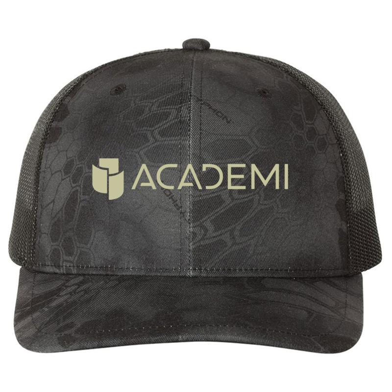 Academi Balckwater Constellis Richardson Premium Trucker Snapback Cap  Kryptek Typhon Black