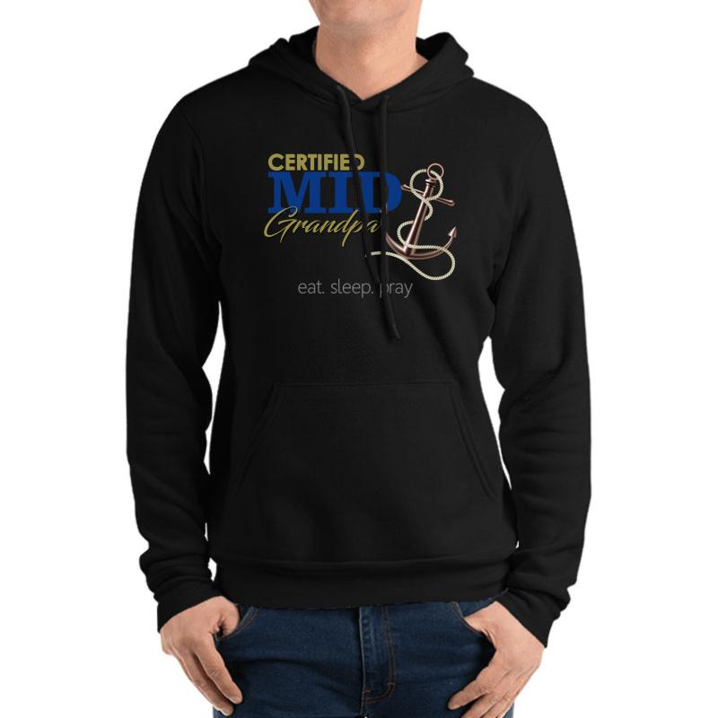 Usna - Grandpa Unisex Hooded Sweatshirt Men Black