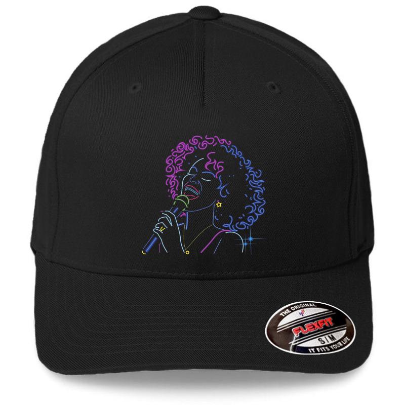 Whitney Houston Flexfit Baseball Cap  Black