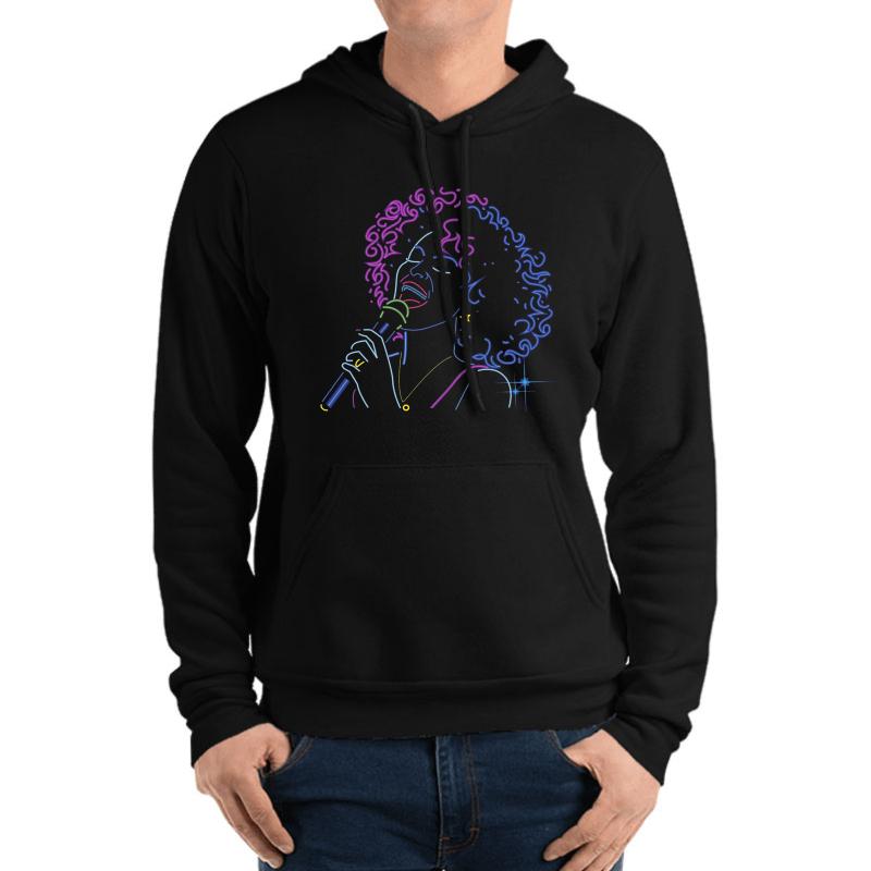 Whitney Houston Unisex Hooded Sweatshirt Men Black