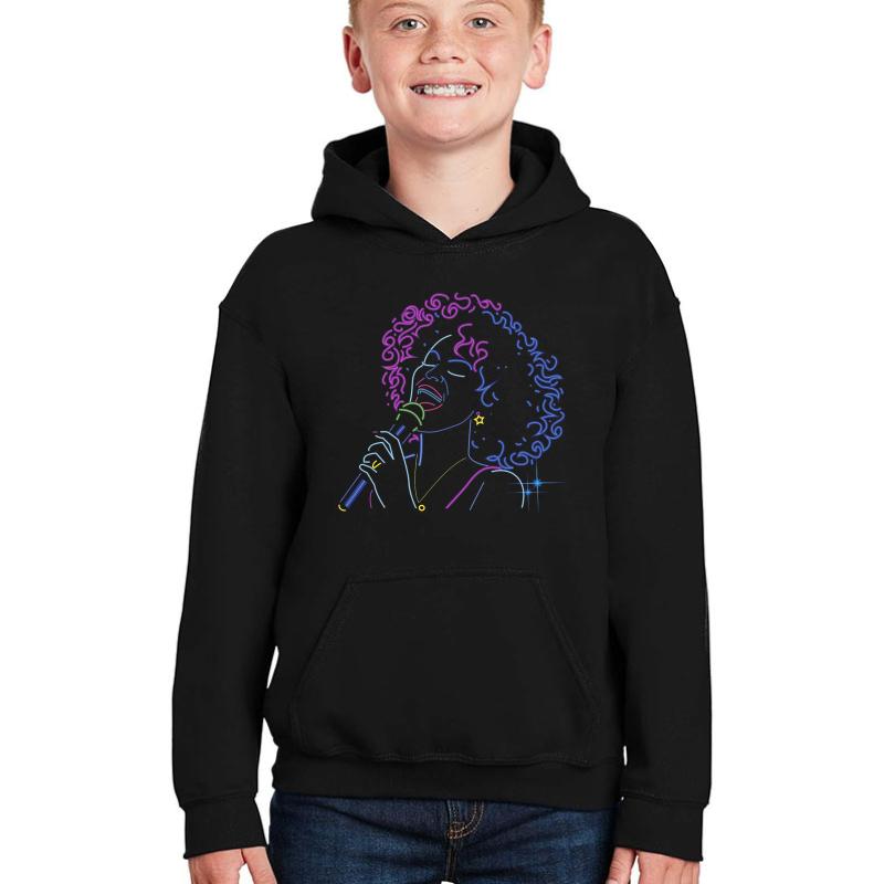 Whitney Houston Youth Hooded Sweatshirt Boy Black