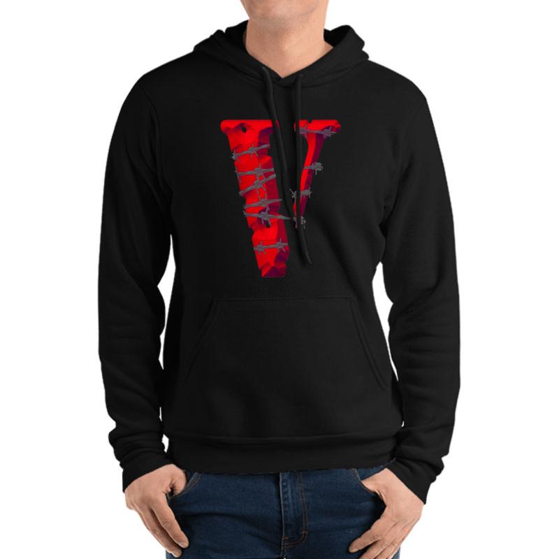 Vlone Unisex Hooded Sweatshirt Men Black