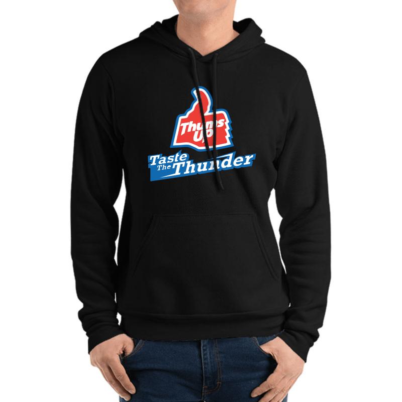 Thums Up Unisex Hooded Sweatshirt Men Black