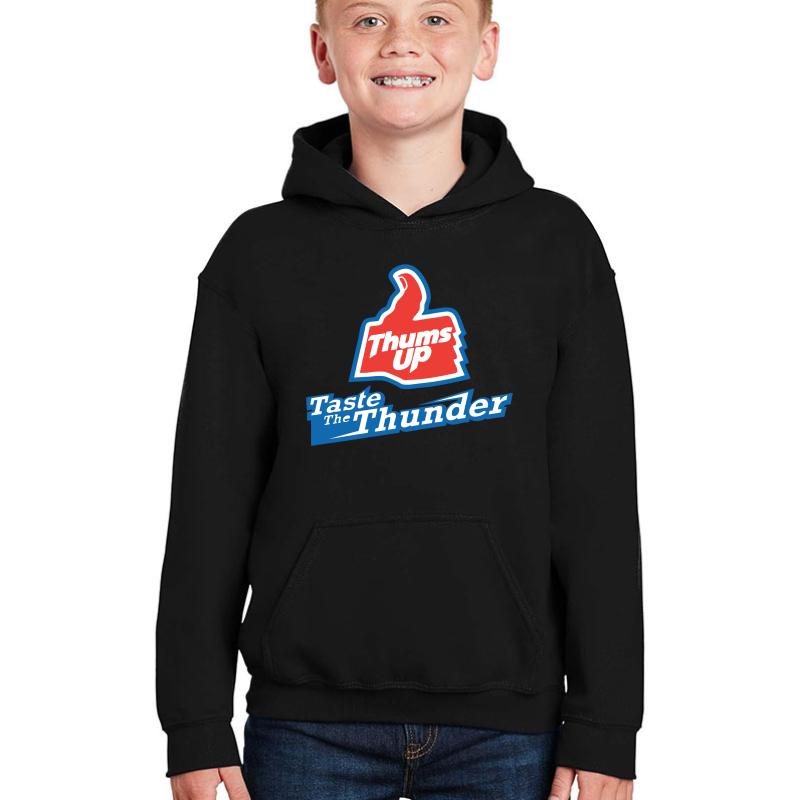 Thums Up Youth Hooded Sweatshirt Boy Black