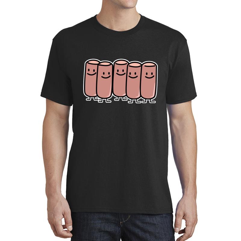 Vienna Sausages Friends Canned Meat Sausage Group Unisex T-Shirt Men Black