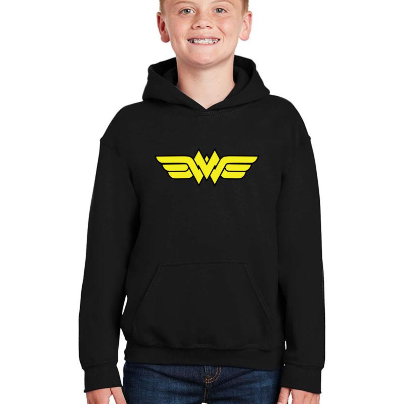 Wondermom Youth Hooded Sweatshirt Boy Black