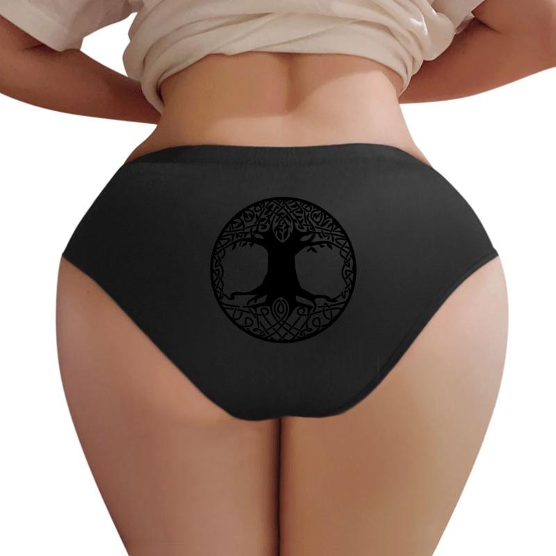 Yggdrasil- Tree Of Life Viking Symbol Women Underwear Panties Women Black