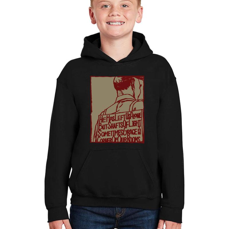 A Silver Mt. Zion- He Has Left Us Alone But Shafts Of Light Youth Hooded Sweatshirt Boy Black