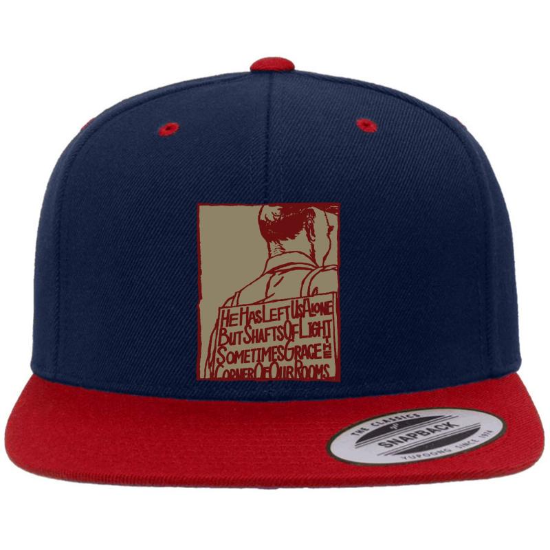 A Silver Mt. Zion- He Has Left Us Alone But Shafts Of Light Premium Flat Bill Snapback Cap  Navy