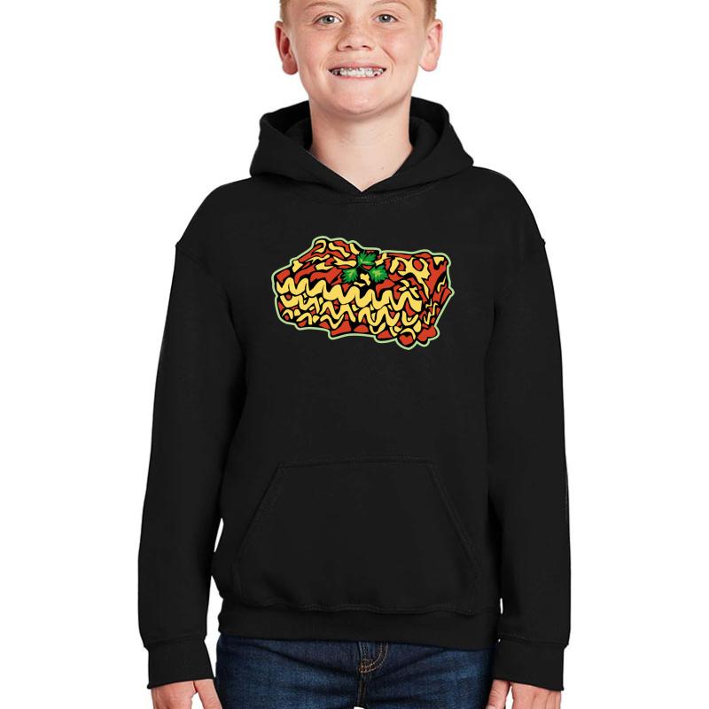 'Lasagna' Awesome Lasagna Day Gift Youth Hooded Sweatshirt Boy Black