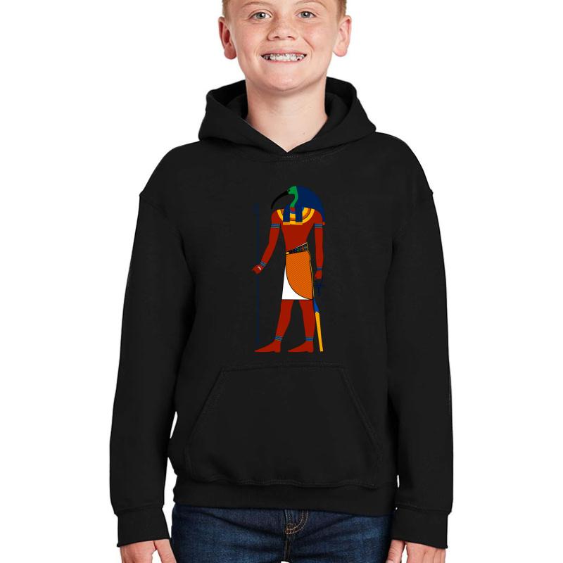 Thoth Egyptian Gods Goddesses And Deities Youth Hooded Sweatshirt Boy Black