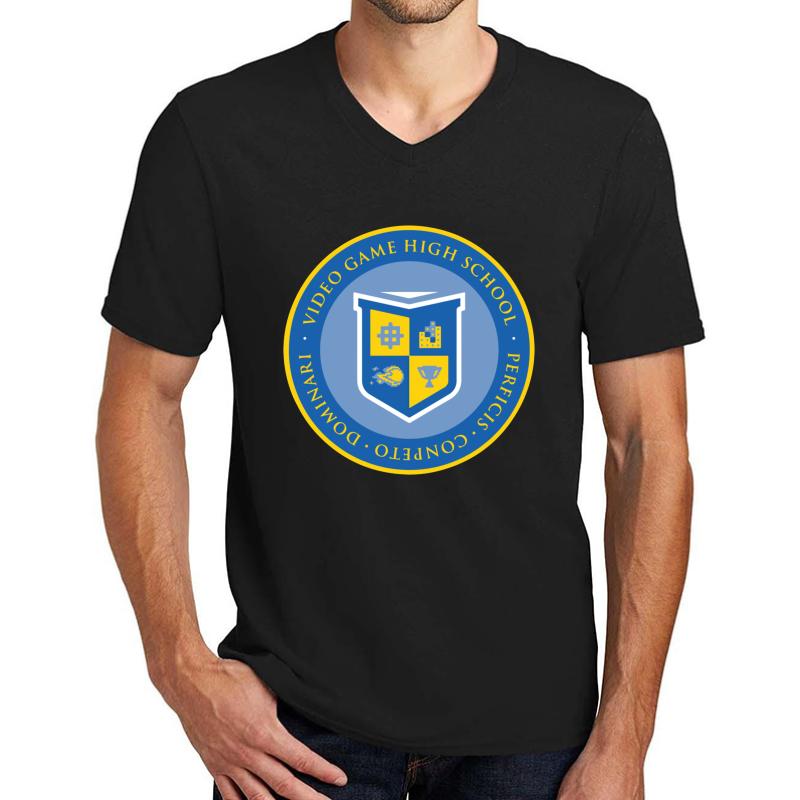 Vghs Unisex V-Neck T-Shirt Men Black