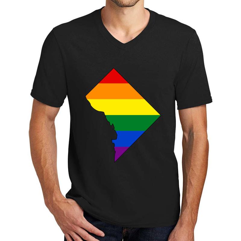 Washington Dc Pride! Unisex V-Neck T-Shirt Men Black