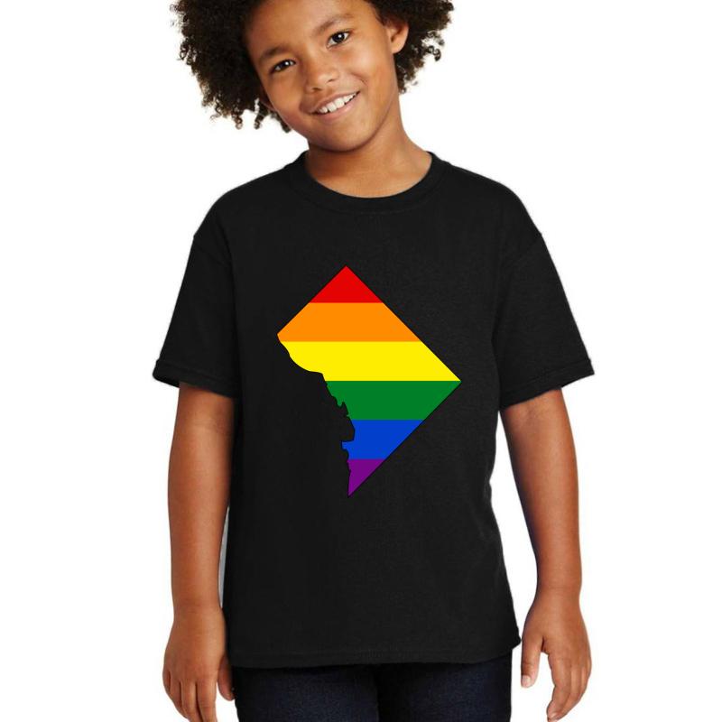 Washington Dc Pride! Youth T-Shirt Boy Black