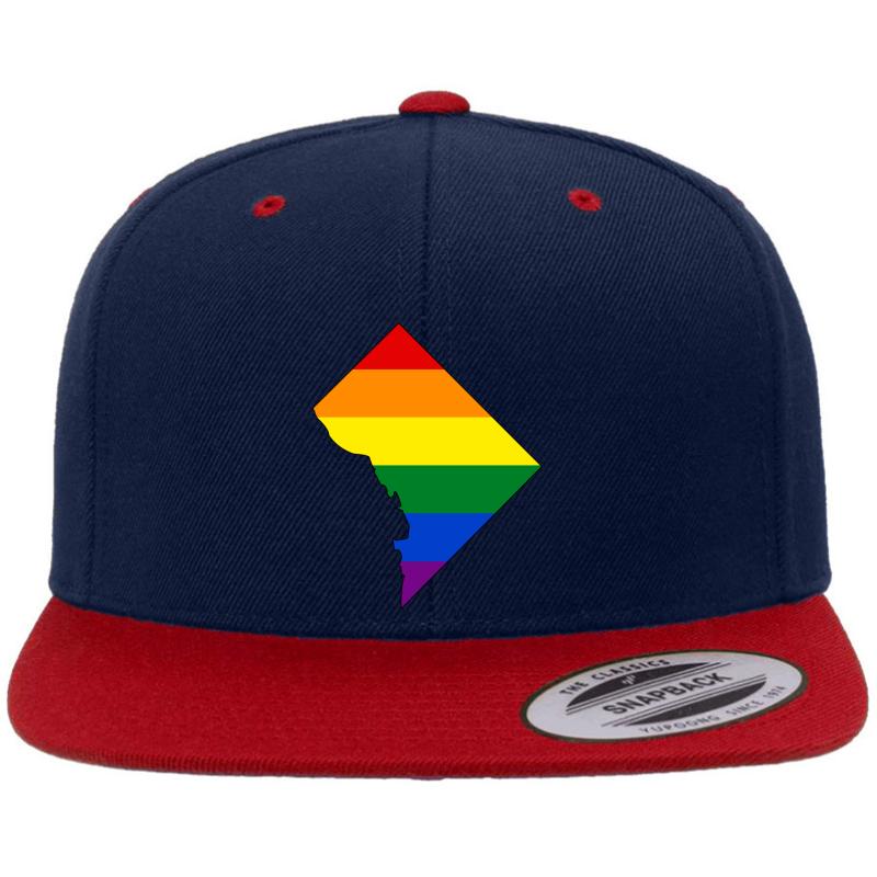 Washington Dc Pride! Premium Flat Bill Snapback Cap  Navy