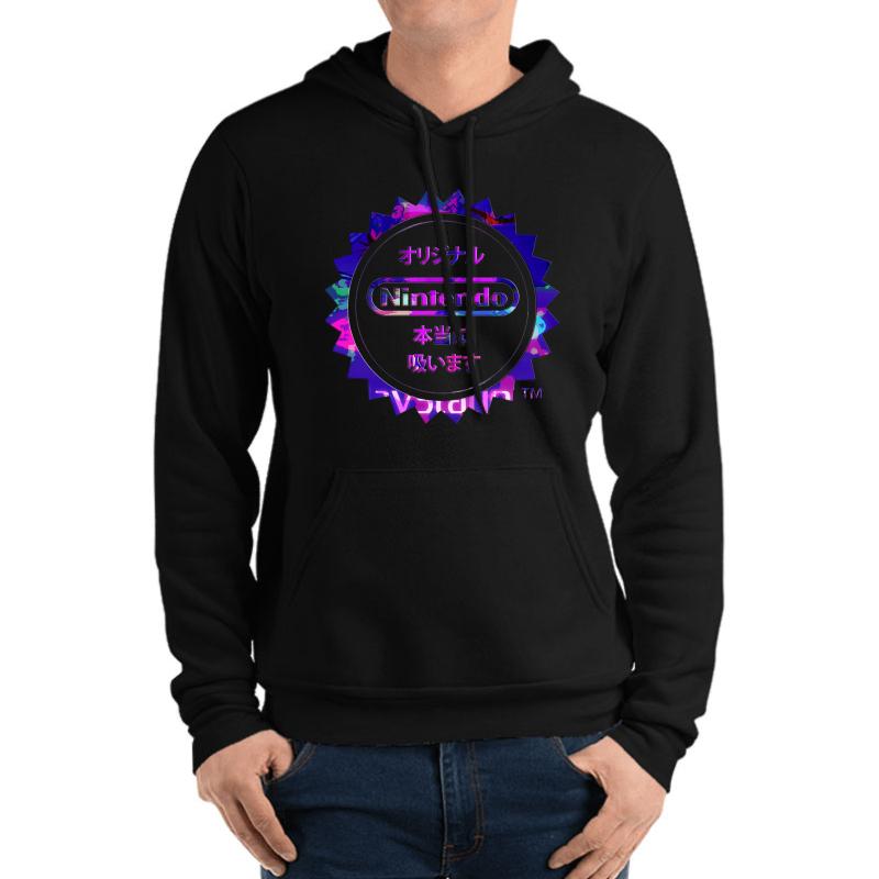 Vaporwave Nintendo Unisex Hooded Sweatshirt Men Black