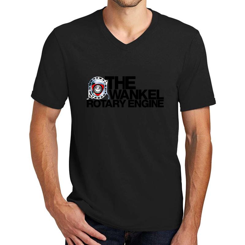 The Wankel Rotary Engine 3  Unisex V-Neck T-Shirt Men Black