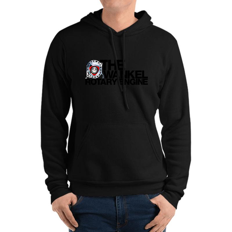 The Wankel Rotary Engine 3  Unisex Hooded Sweatshirt Men Black