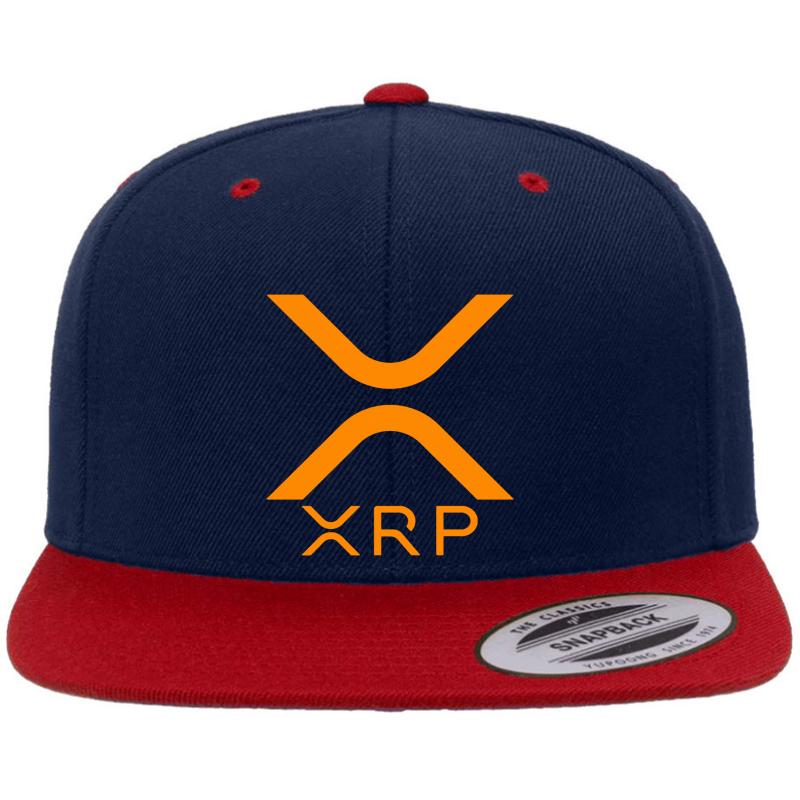 Xrp Ripple Premium Flat Bill Snapback Cap  Navy