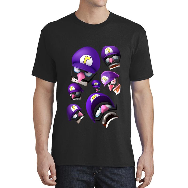 Waluigi Face Compilation Unisex T-Shirt Men Black