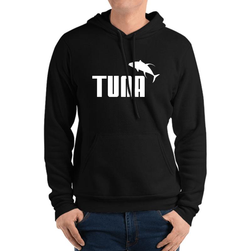 Tuna Fish Design Unisex Hooded Sweatshirt Men Black