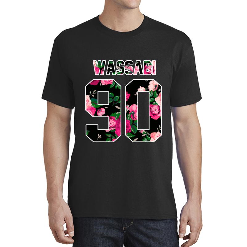 Alex Wassabi - Colored Flowers Unisex T-Shirt Men Black