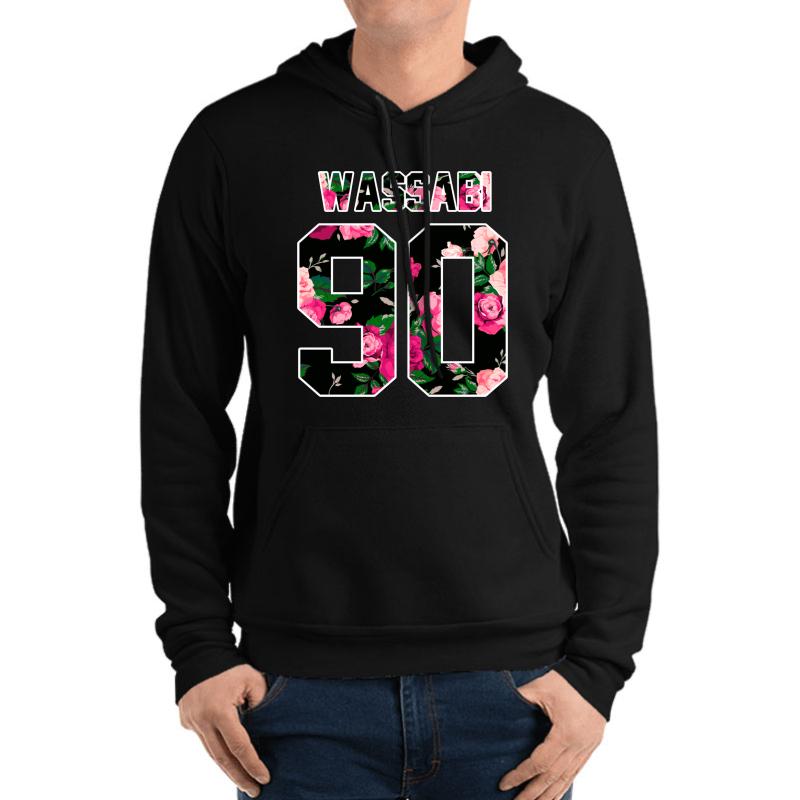 Alex Wassabi - Colored Flowers Unisex Hooded Sweatshirt Men Black