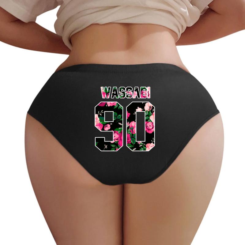 Alex Wassabi - Colored Flowers Women Underwear Panties Women Black