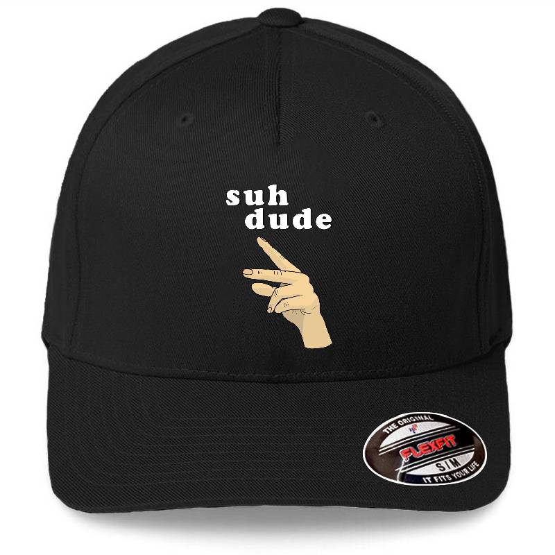 Suh Dude Meme White Letters Premium Flat Bill Snapback Caps