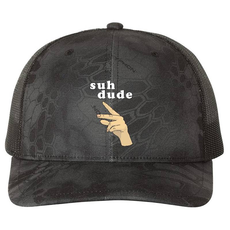 Suh Dude Meme White Letters Premium Flat Bill Snapback Caps