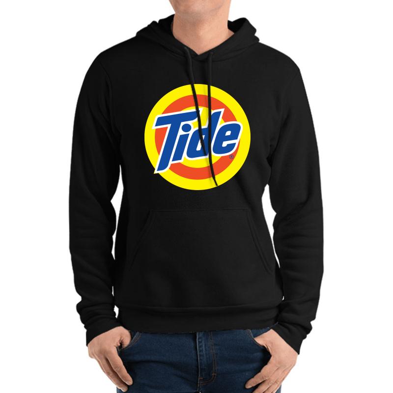 Tide Logo Unisex Hooded Sweatshirt Men Black