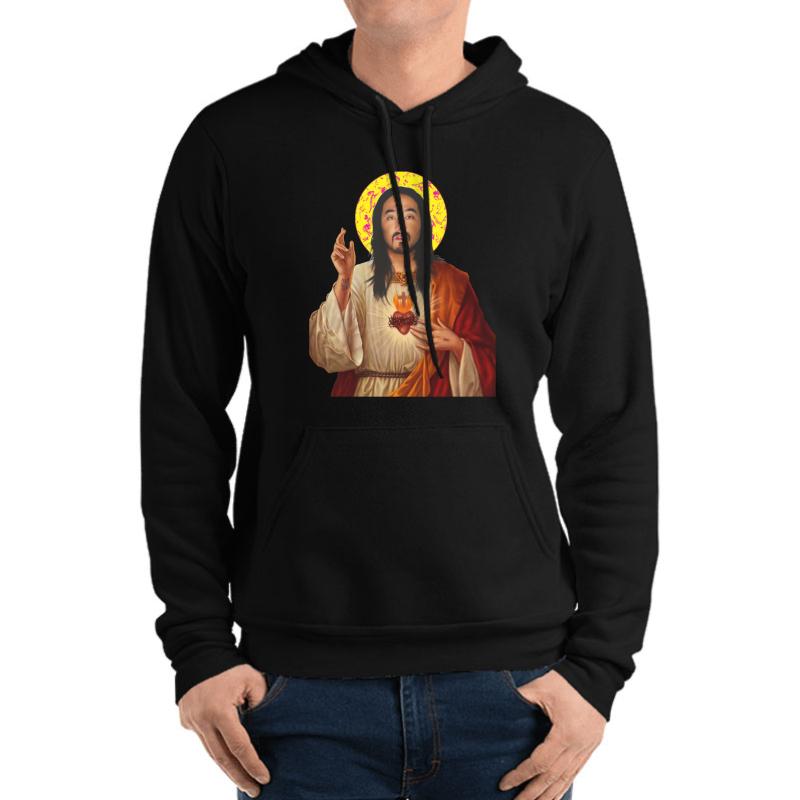 'Stevus Christ' - Steve Aoki Dim Mak Unisex Hooded Sweatshirt Men Black