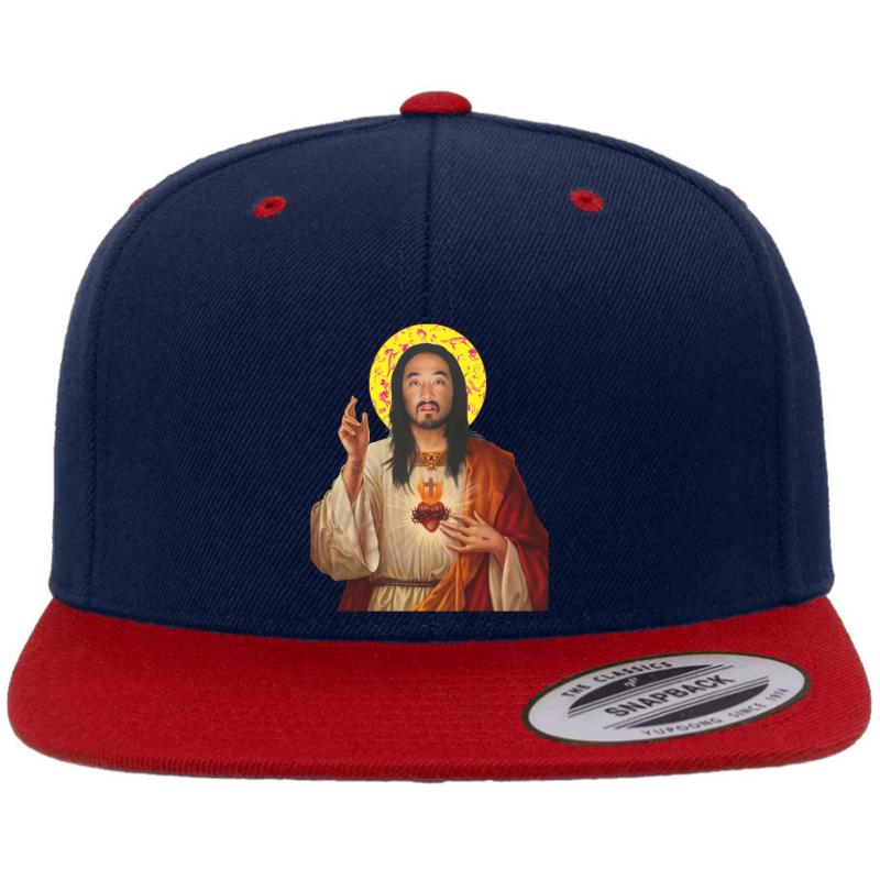 'Stevus Christ' - Steve Aoki Dim Mak Premium Flat Bill Snapback Cap  Navy