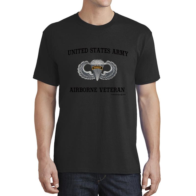 Airborne Veteran Unisex T-Shirt Men Black