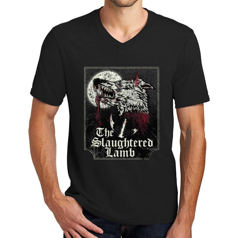 The Slaughtered Lamb Unisex V-Neck T-Shirt Men Black