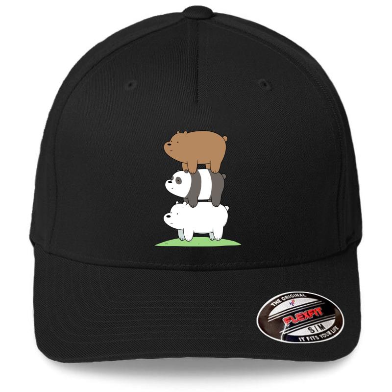 We Bare Bears Flexfit Baseball Cap  Black