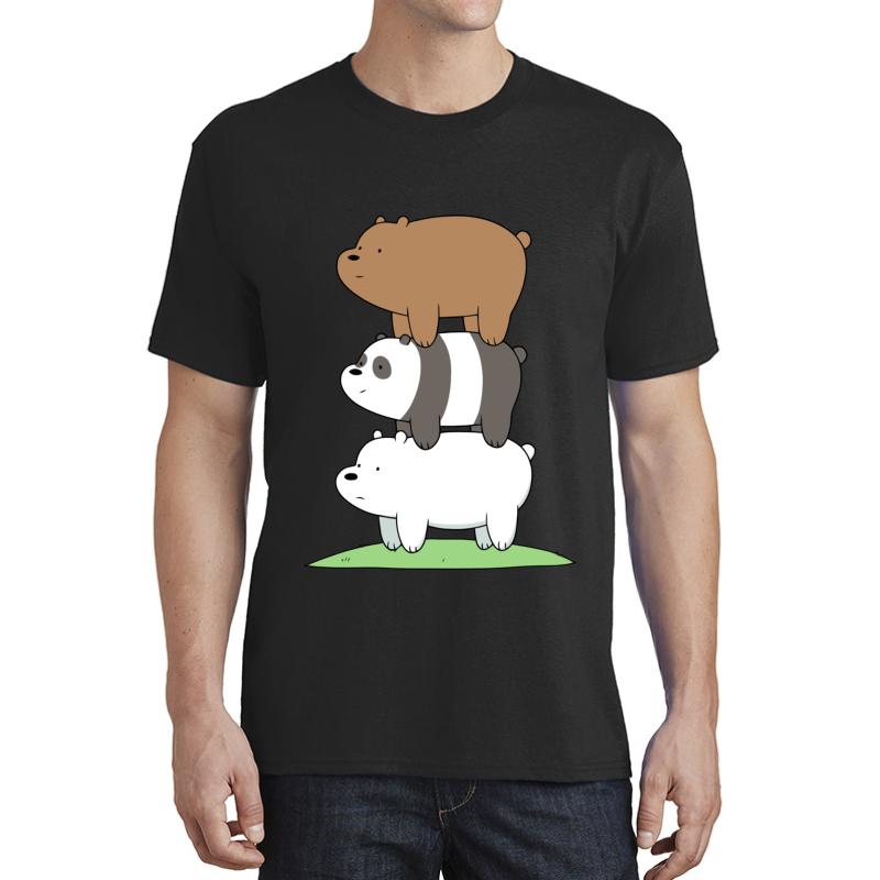 We Bare Bears Unisex T-Shirt Men Black