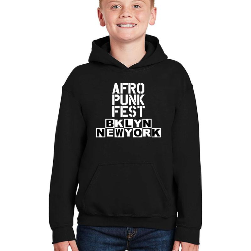 Afropunk Fest Brokelyn Newyork Youth Hooded Sweatshirt Boy Black