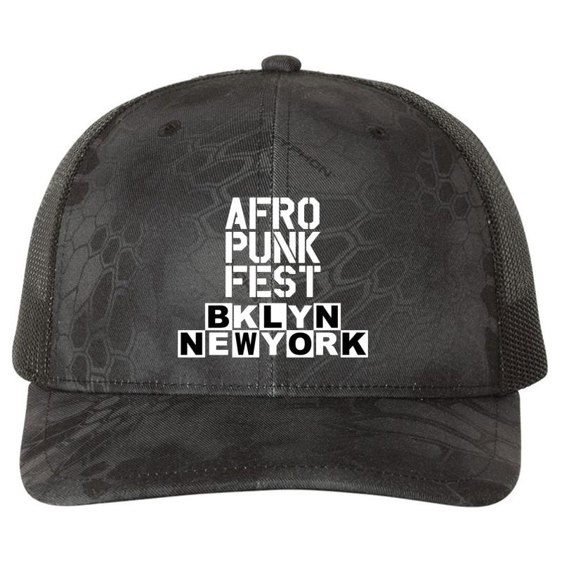 Afropunk Fest Brokelyn Newyork Richardson Premium Trucker Snapback Cap  Kryptek Typhon Black