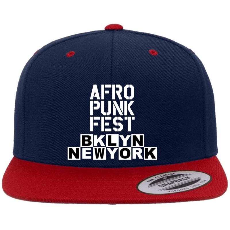 Afropunk Fest Brokelyn Newyork Premium Flat Bill Snapback Cap  Navy