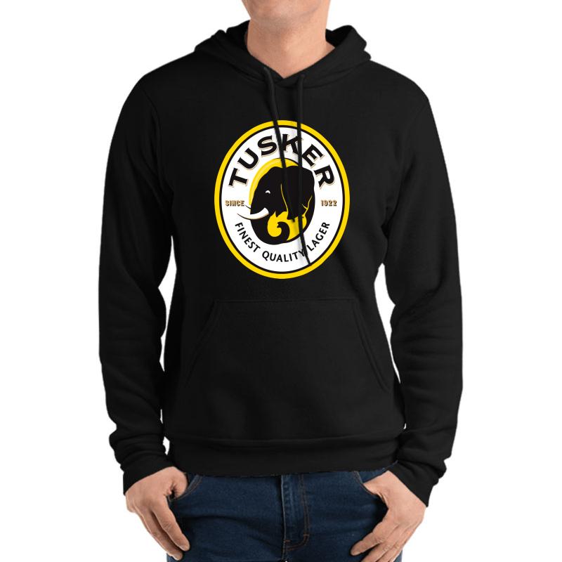 Tusker Lager Logo Unisex Hooded Sweatshirt Men Black