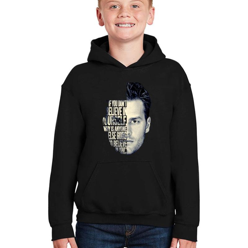 Tom Brady Youth Hooded Sweatshirt Boy Black