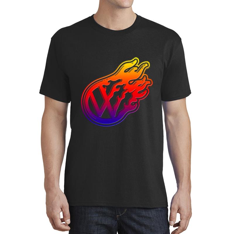 Vw Flame Logo Unisex T-Shirt Men Black