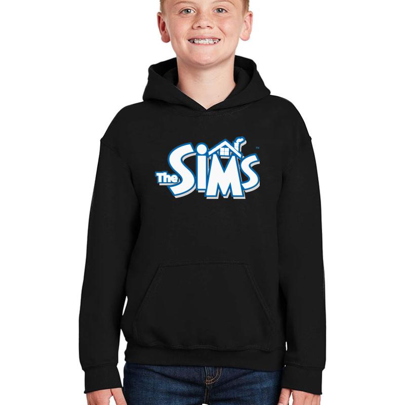 The Sims Classic Logo Youth Hooded Sweatshirt Boy Black