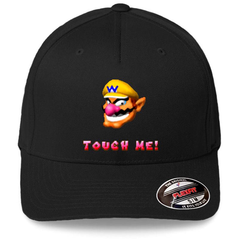 Wario Touch Me ! Flexfit Baseball Cap  Black