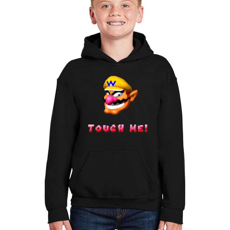 Wario Touch Me ! Youth Hooded Sweatshirt Boy Black