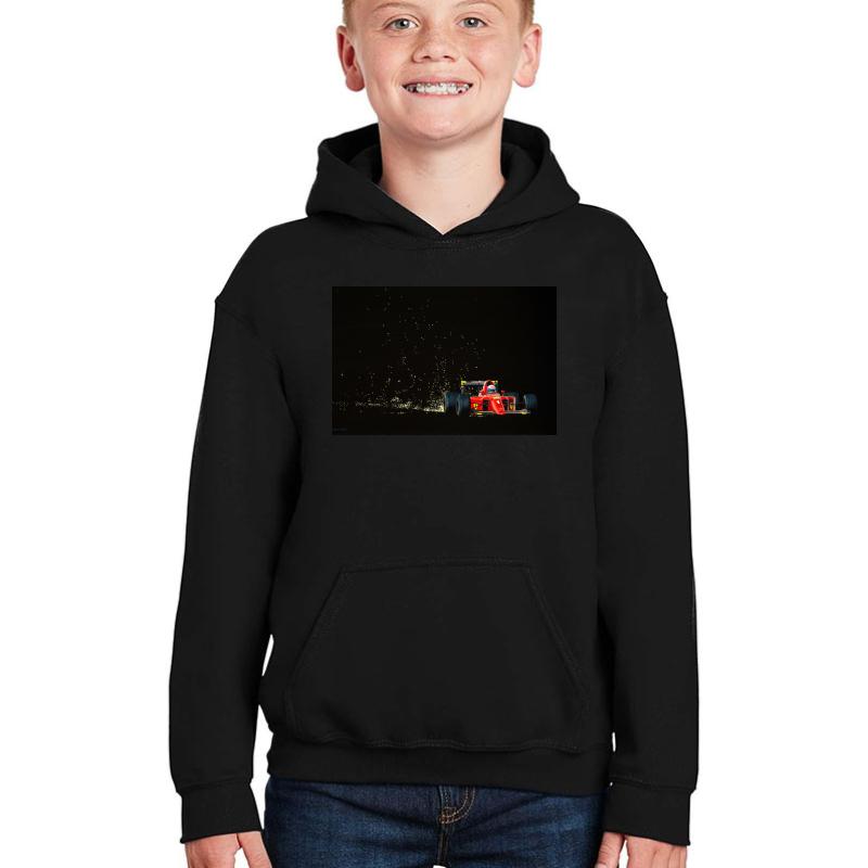 Alain Prost. Ferrari 641 Youth Hooded Sweatshirt Boy Black