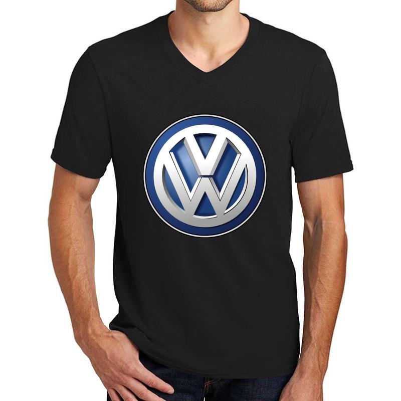 Volkswagen Vw Logo Unisex V-Neck T-Shirt Men Black