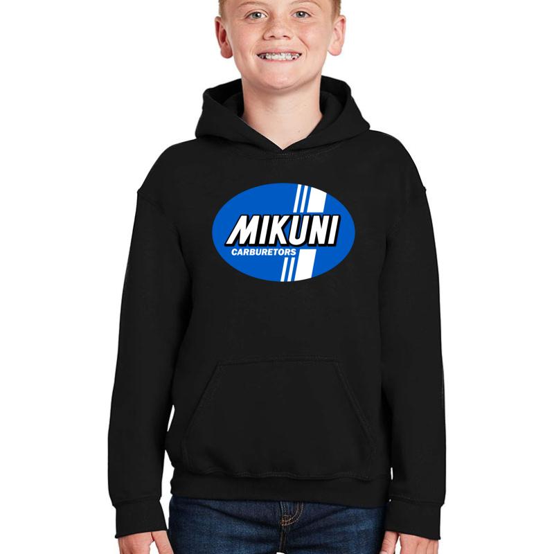 1960'S Mikuni Logo Youth Hooded Sweatshirt Boy Black