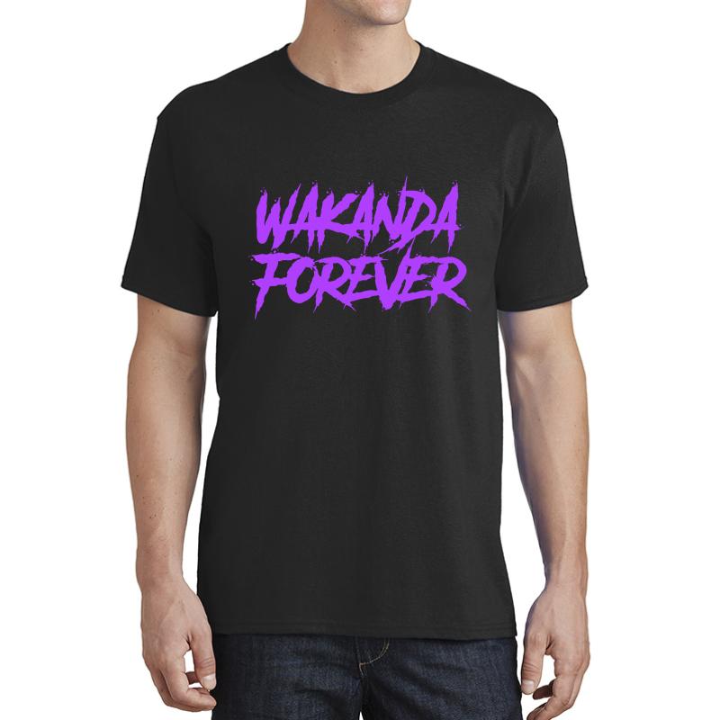 Wakanda Forever Purple - Black Panther Unisex T-Shirt Men Black